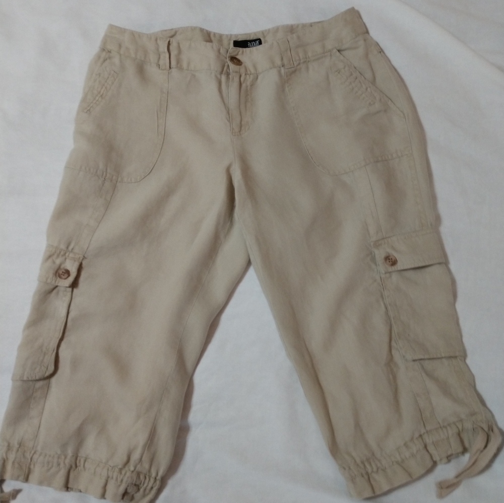 A.n.a Tan Linen Capris